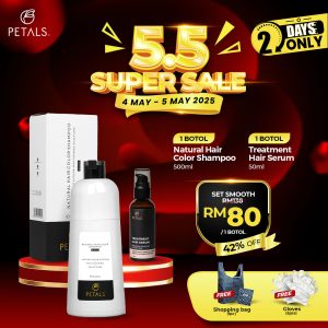 (5.5 SUPER SALE) Set Smooth - Shampoo Uban 1x Black + 1x Hair Serum