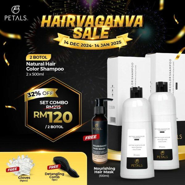 (HAIRVAGANZA SALE) Set Combo - Darkbrown 2 botol